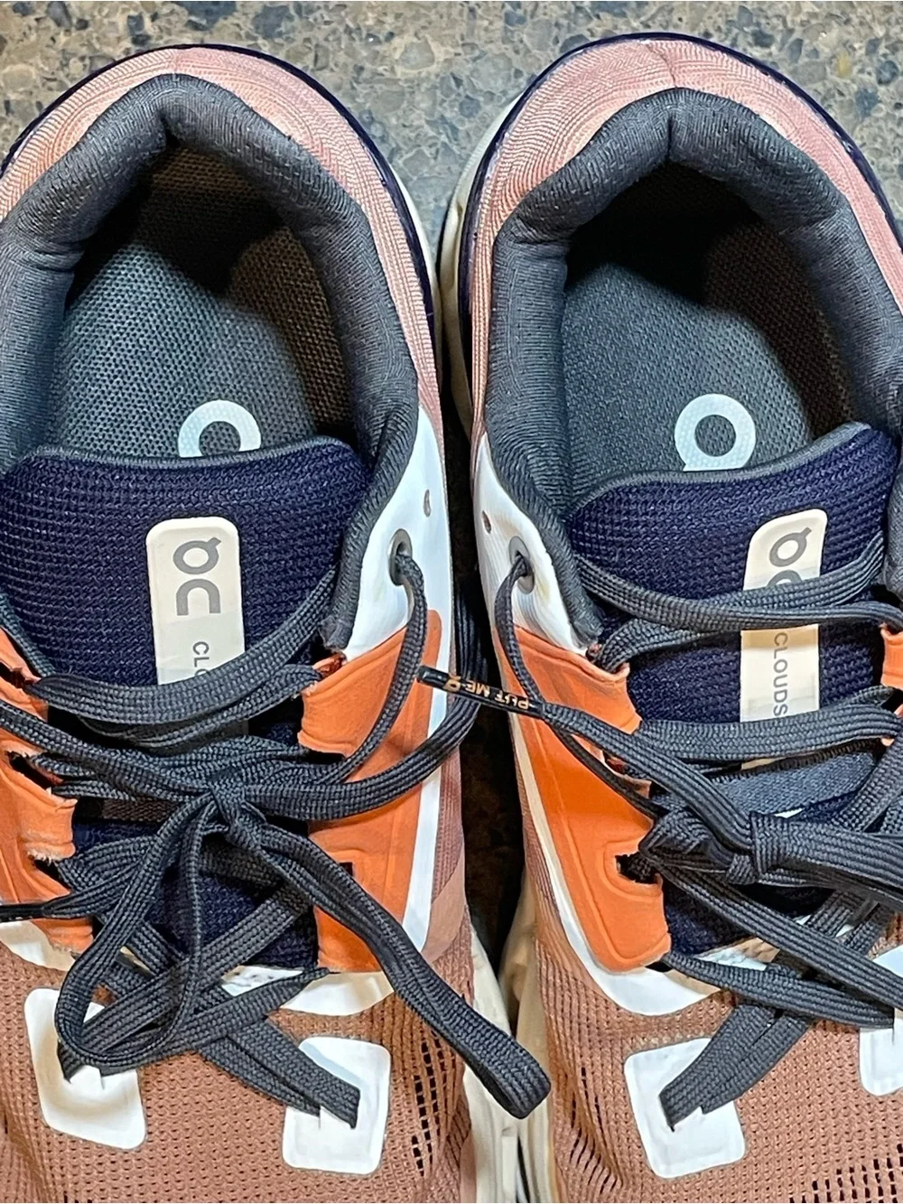 ❤️‍🔥 On Running Cloudstratus 2 Womens Athletic Shoe Cork Fawn Navy Sz 7 Workout